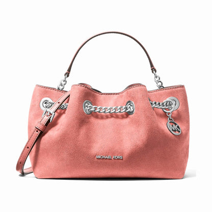 Michael Kors Mina Small Microsuede Crossbody Bag - SUNSET ROSE