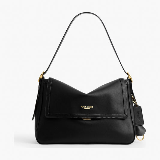 Coach Etta Flap Bag - Gold/Black