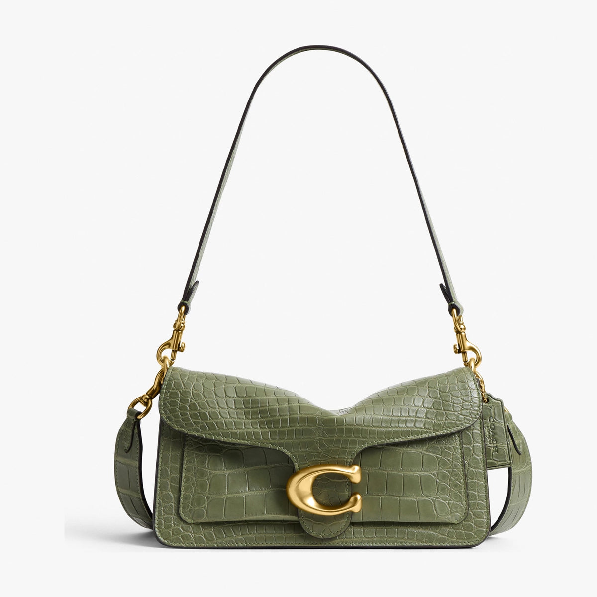 Coach Tabby Shoulder Bag 26 In Alligator - Brass/Moss