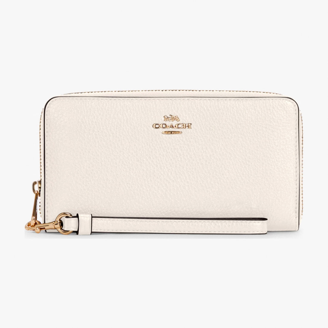 Coach Long Zip Around Wallet - Gold/Chalk