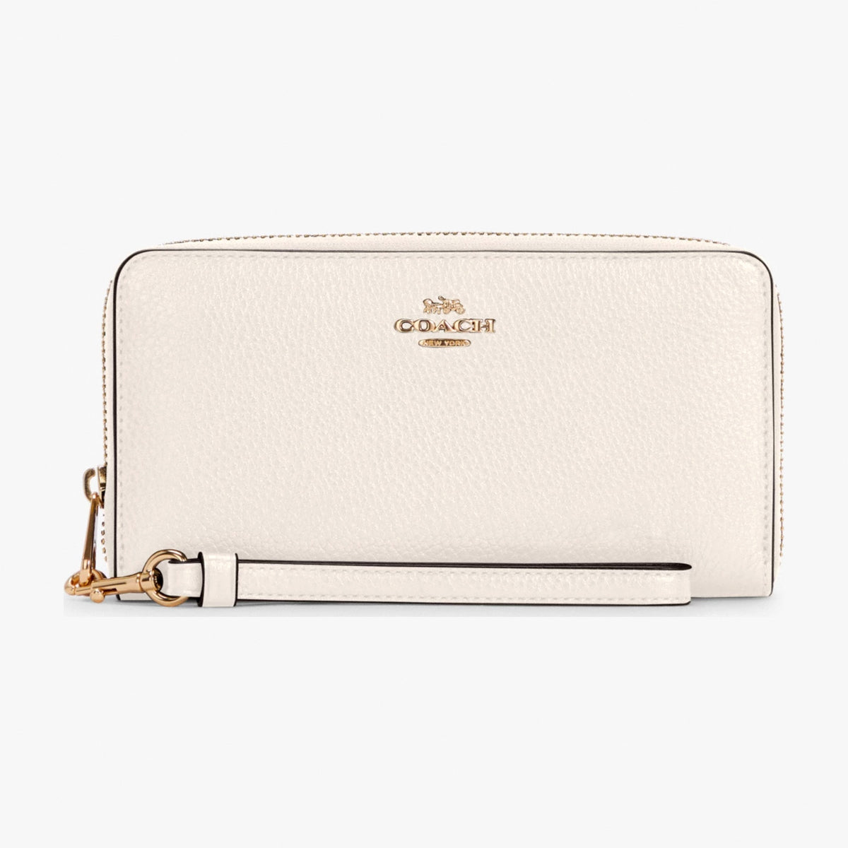 Coach Long Zip Around Wallet - Gold/Chalk