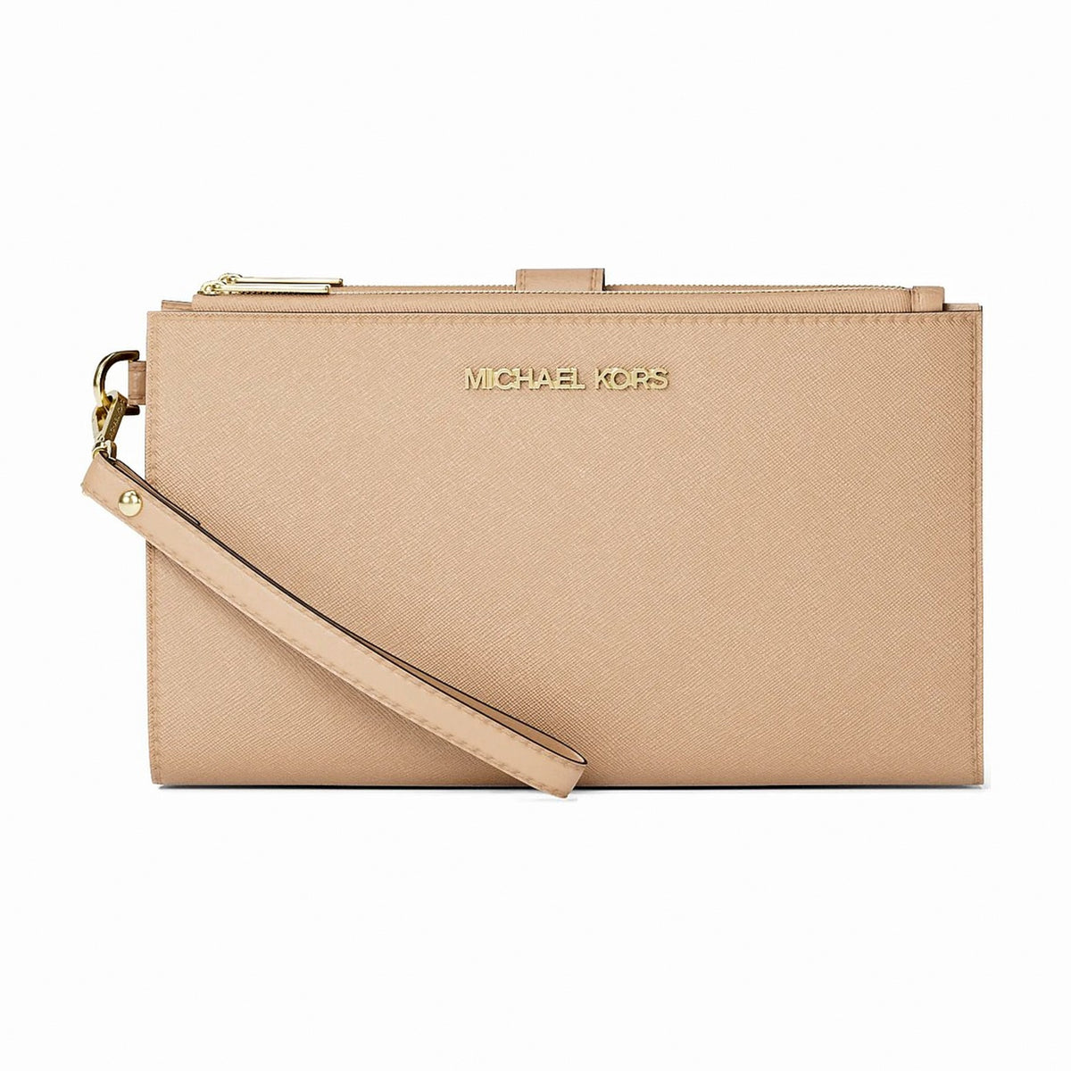 Michael Kors Jet Set Large Leather Smartphone Wristlet Wallet - CAMEL