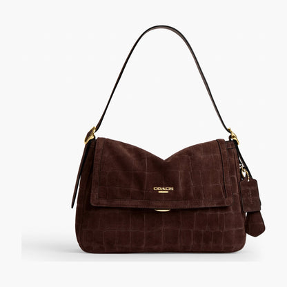 Coach Etta Flap Shoulder Bag - Gold/Maple