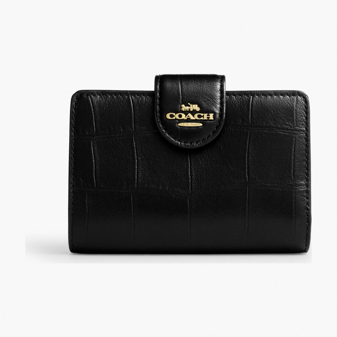Coach Medium Corner Zip Wallet - Gold/Black