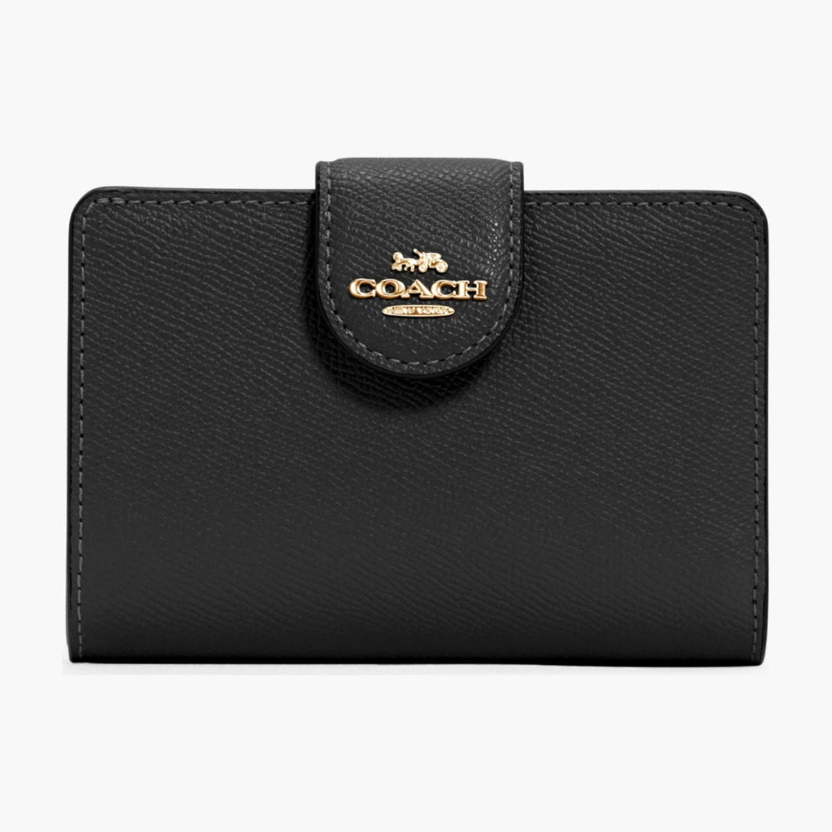 Coach Medium Corner Zip Wallet - Gold/Black