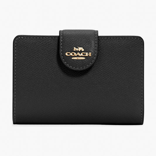 Coach Medium Corner Zip Wallet - Gold/Black