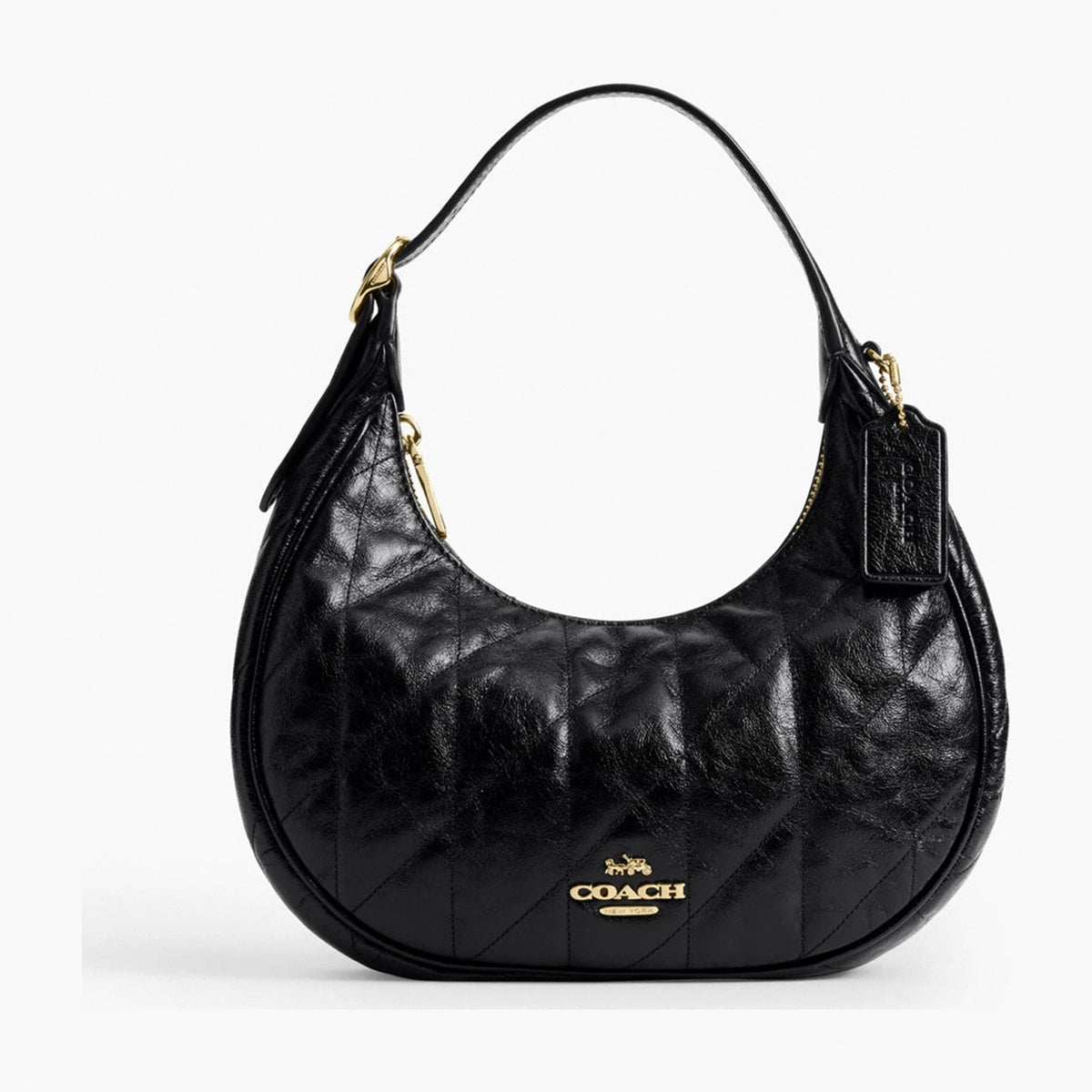 Coach Emily Shoulder Bag With Quilting - Gold/Black
