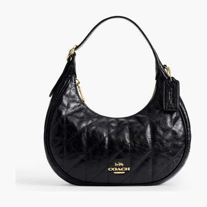 Coach Emily Shoulder Bag With Quilting - Gold/Black