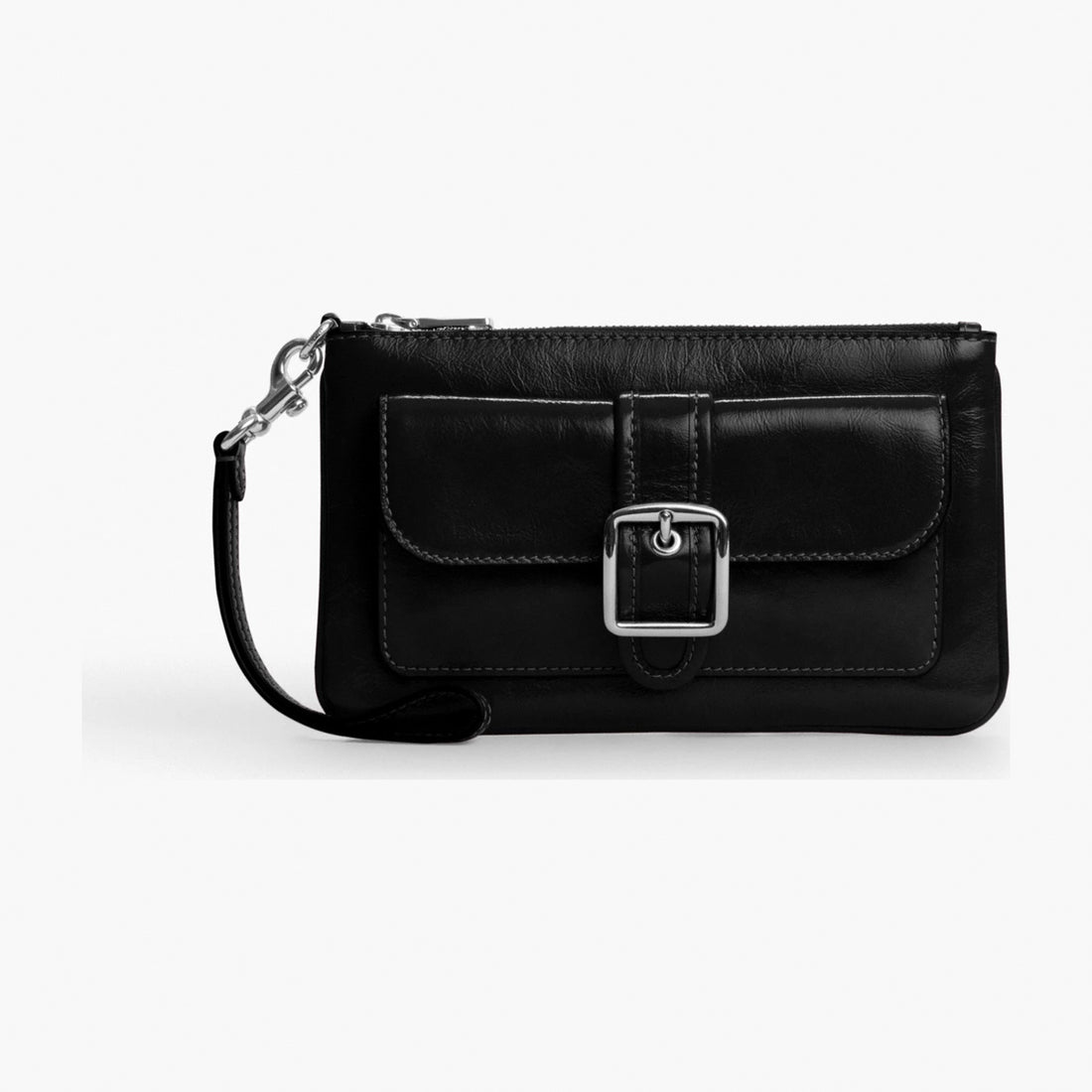 Coach Ashton Wristlet - Silver/Black