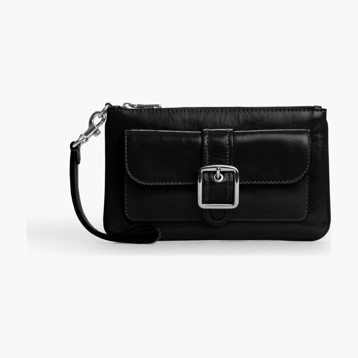 Coach Ashton Wristlet - Silver/Black