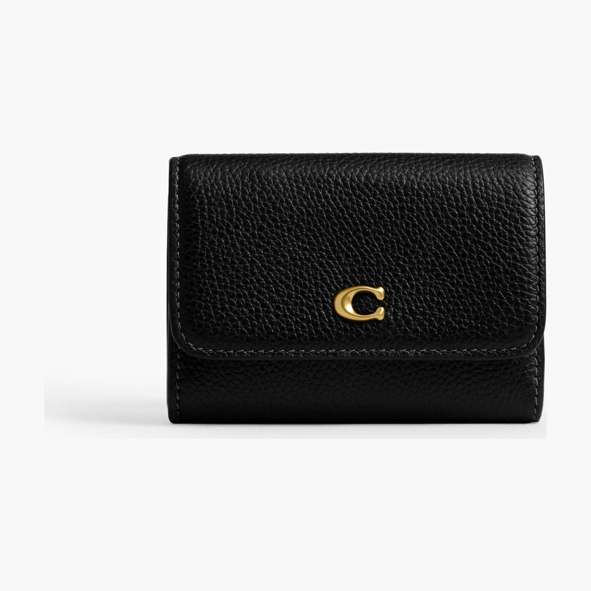 Coach Essential Flap Card Case - Brass/Black
