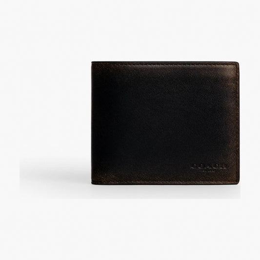 Coach 3-In-1 Wallet In Loved Leather - Black Brown