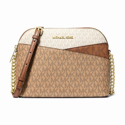 Michael Kors Jet Set Travel Medium Color-Block Signature Logo Crossbody Bag - CAMEL MLT