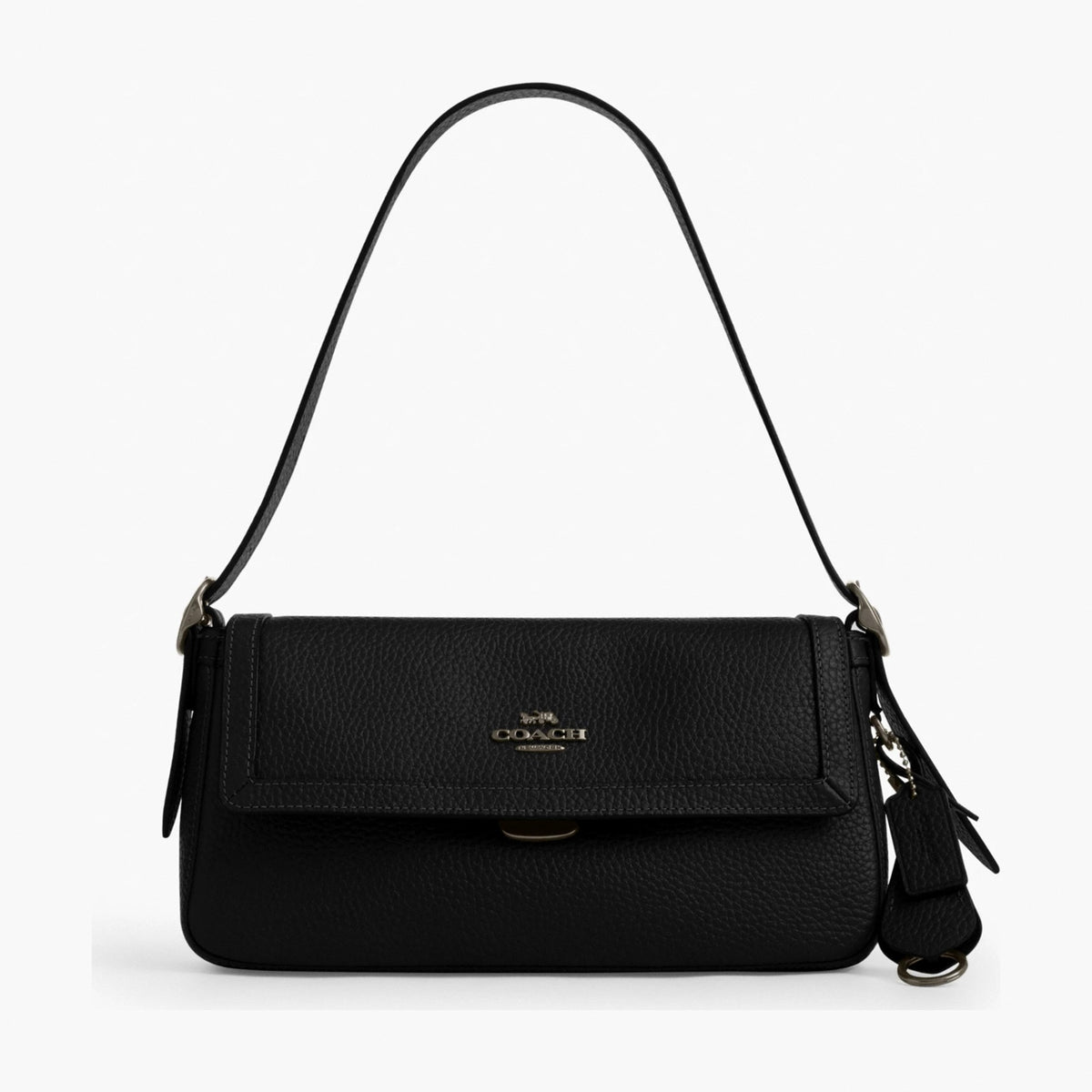 Coach Etta Small Flap Shoulder Bag - Gunmetal/Black