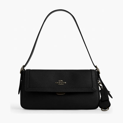 Coach Etta Small Flap Shoulder Bag - Gunmetal/Black