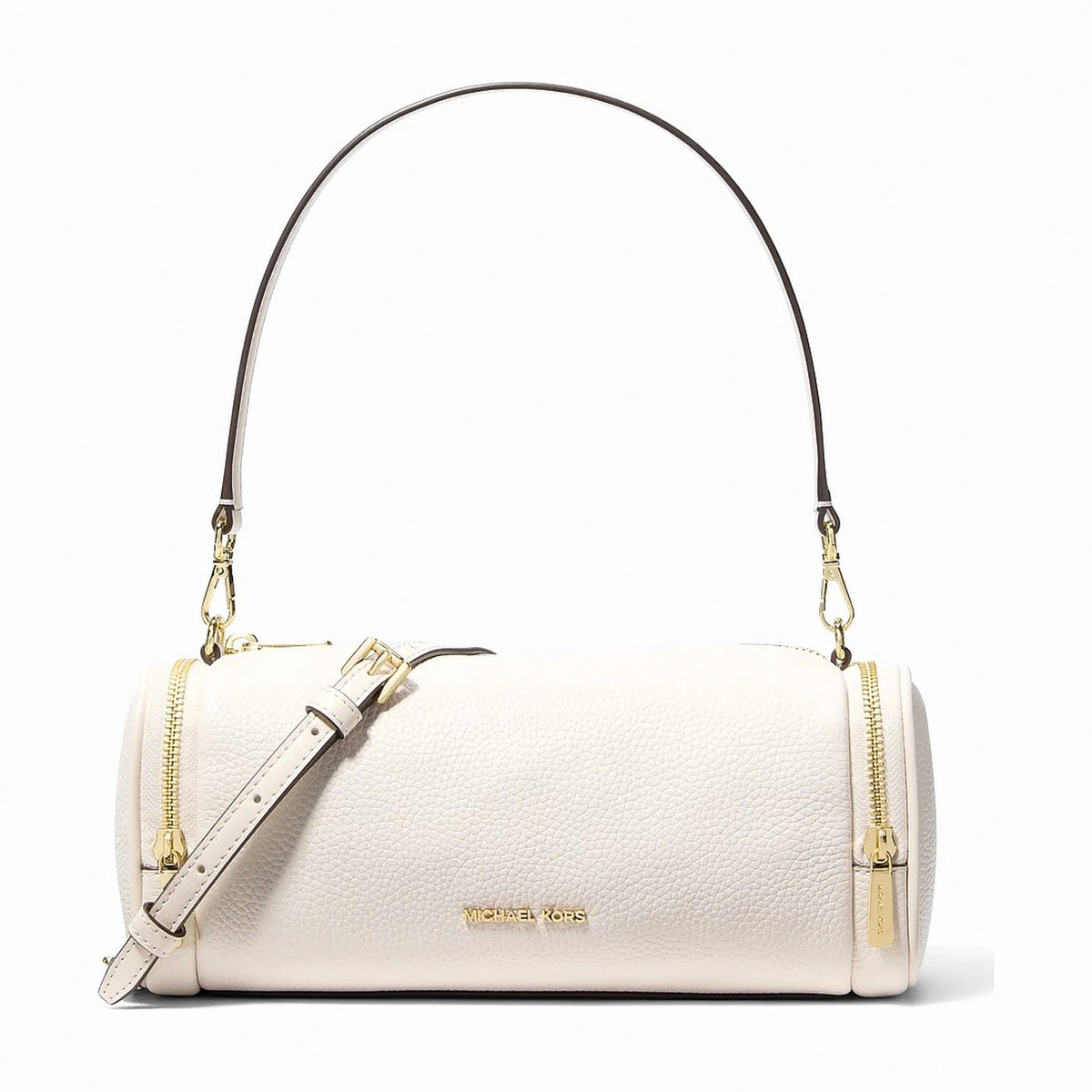 Michael Kors Jet Set Travel Small Pebbled Leather Convertible Crossbody Bag - LT CREAM