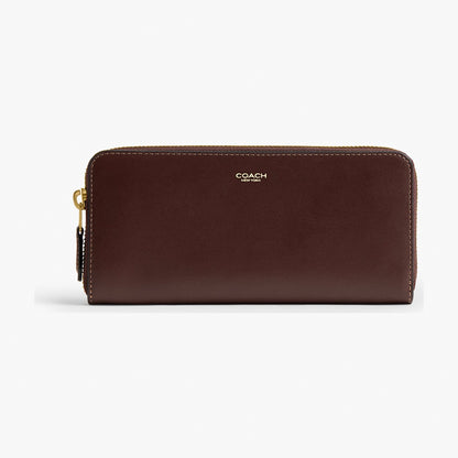 Coach New York Slim Accordion Zip Wallet - Brass/Maple