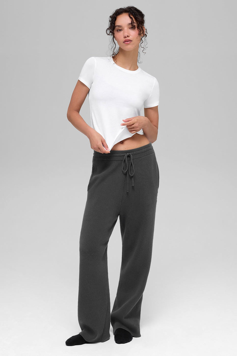 Alo Yoga Scholar Straight Leg Sweatpant - Anthracite