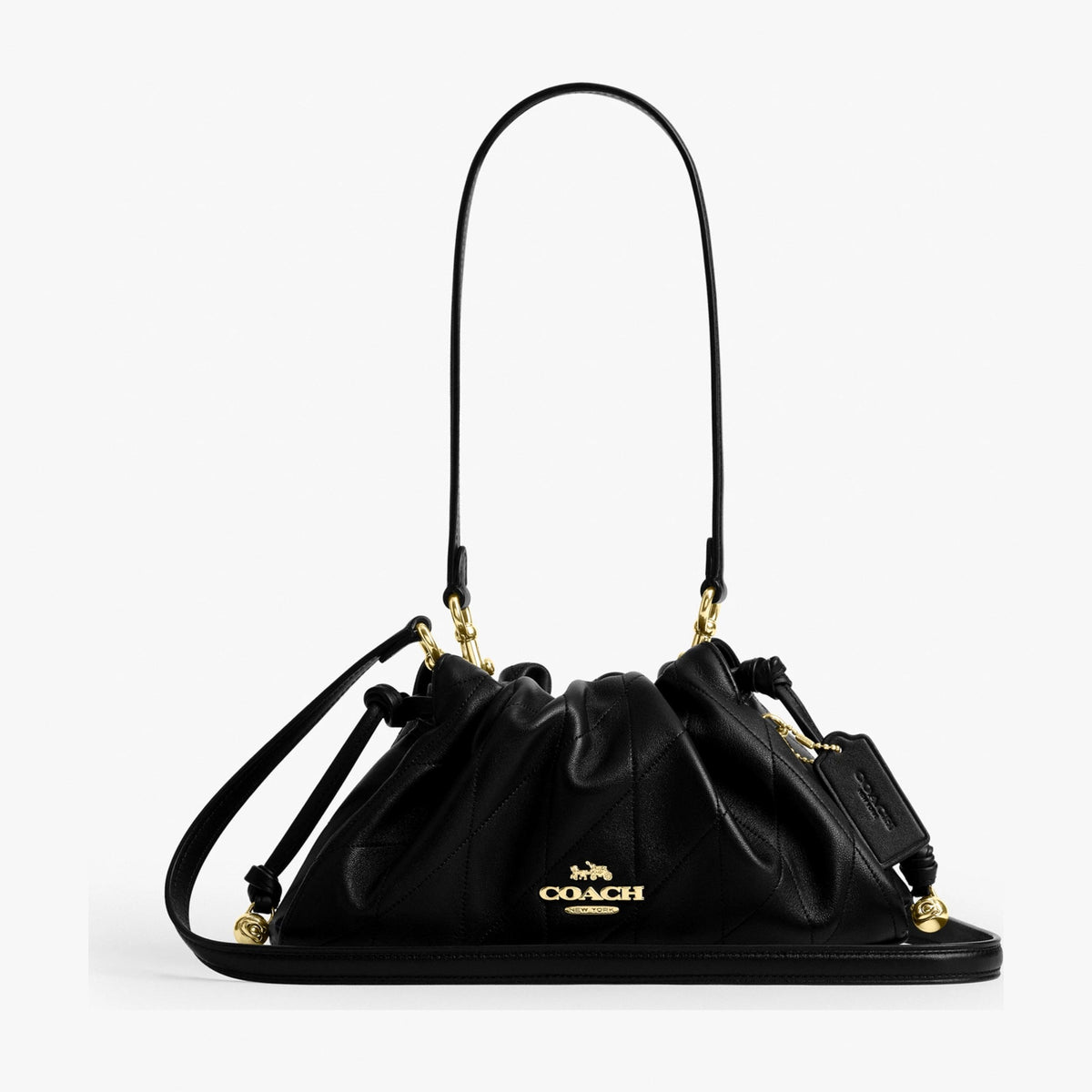 Coach Faye Shoulder Bag With Quilting - Gold/Black