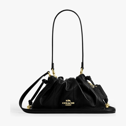 Coach Faye Shoulder Bag With Quilting - Gold/Black