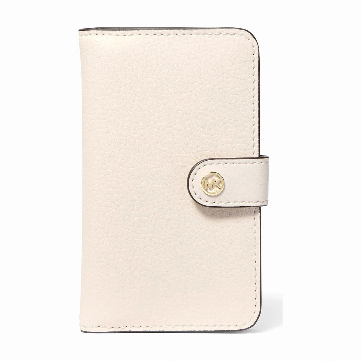 Michael Kors Jet Set Travel Medium Pebbled Leather Billfold Wallet - LT CREAM