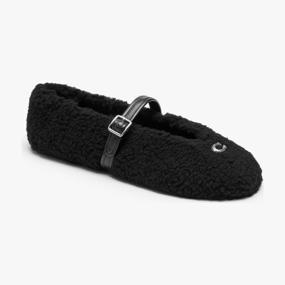 Coach Sculpted C Mary Jane In Shearling - Black