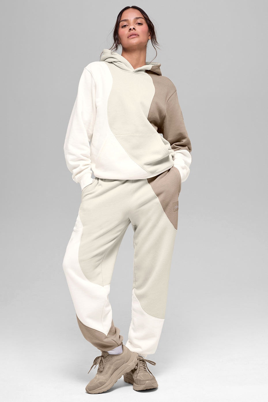 Alo Yoga Make Waves Hoodie - Ivory/Bone/Gravel
