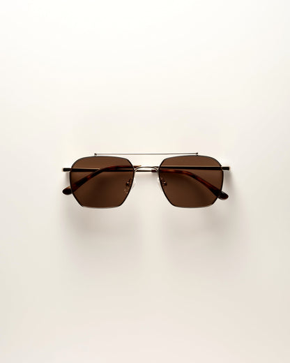 VEHLA Bowie Sunglasses - Gold/Choc