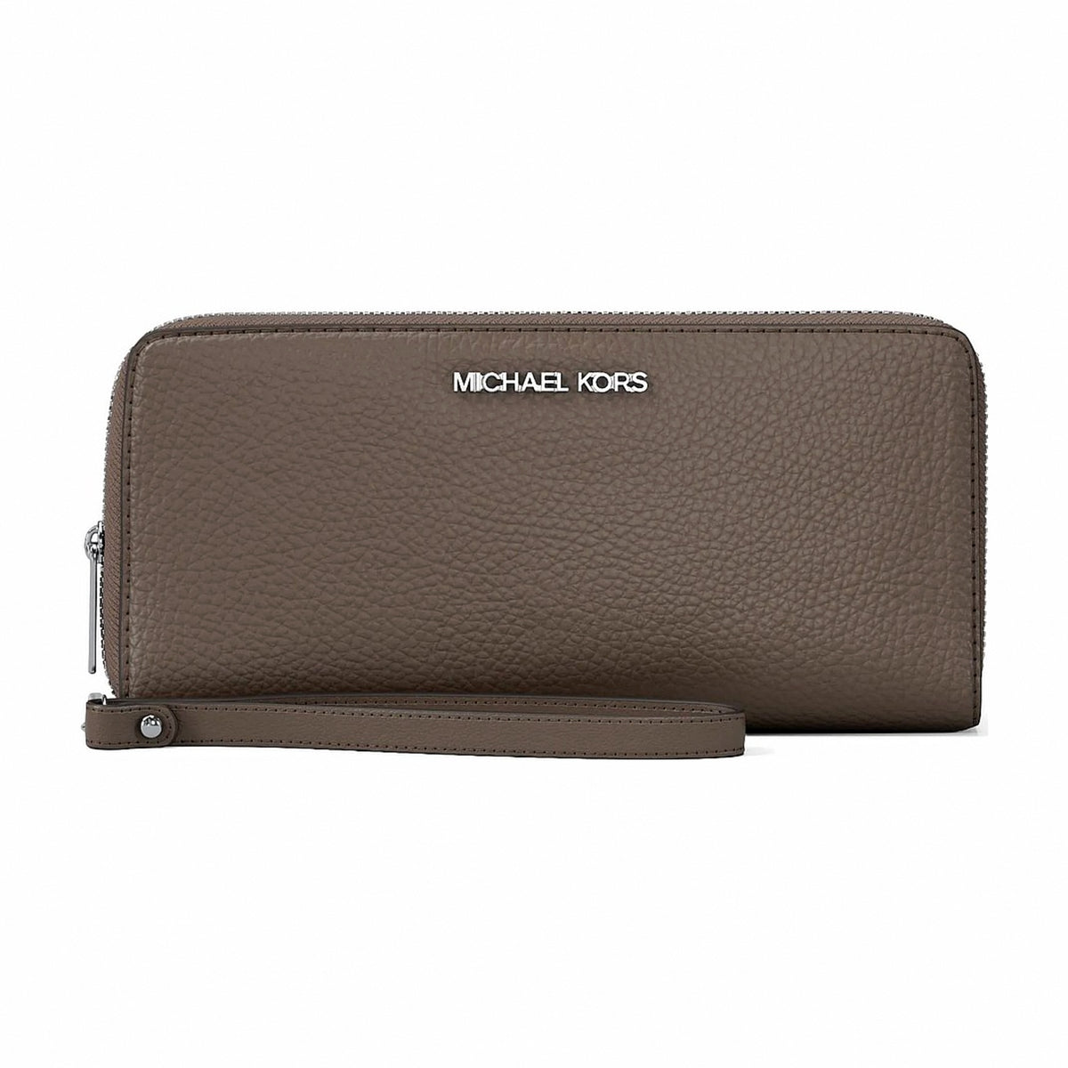 Michael Kors Large Pebbled Leather Continental Wallet - MUSHROOM