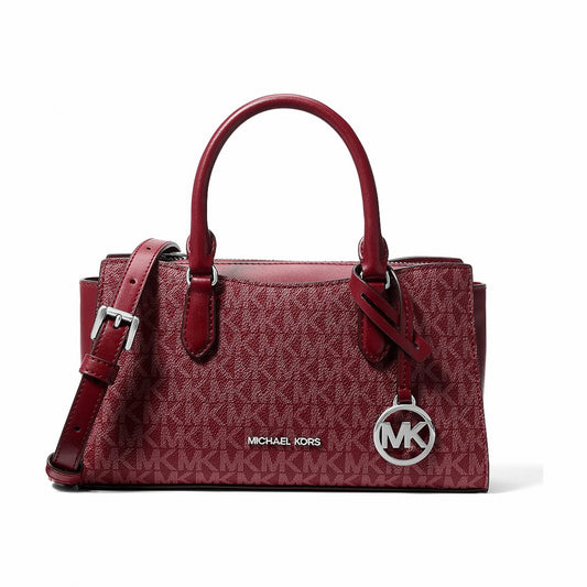 Michael Kors Arden Small Signature Logo Messenger Bag - MAROON