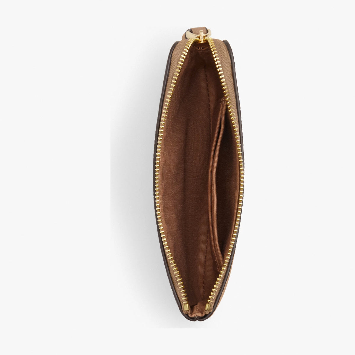 Coach Corner Zip Wristlet - Gold/Taupe
