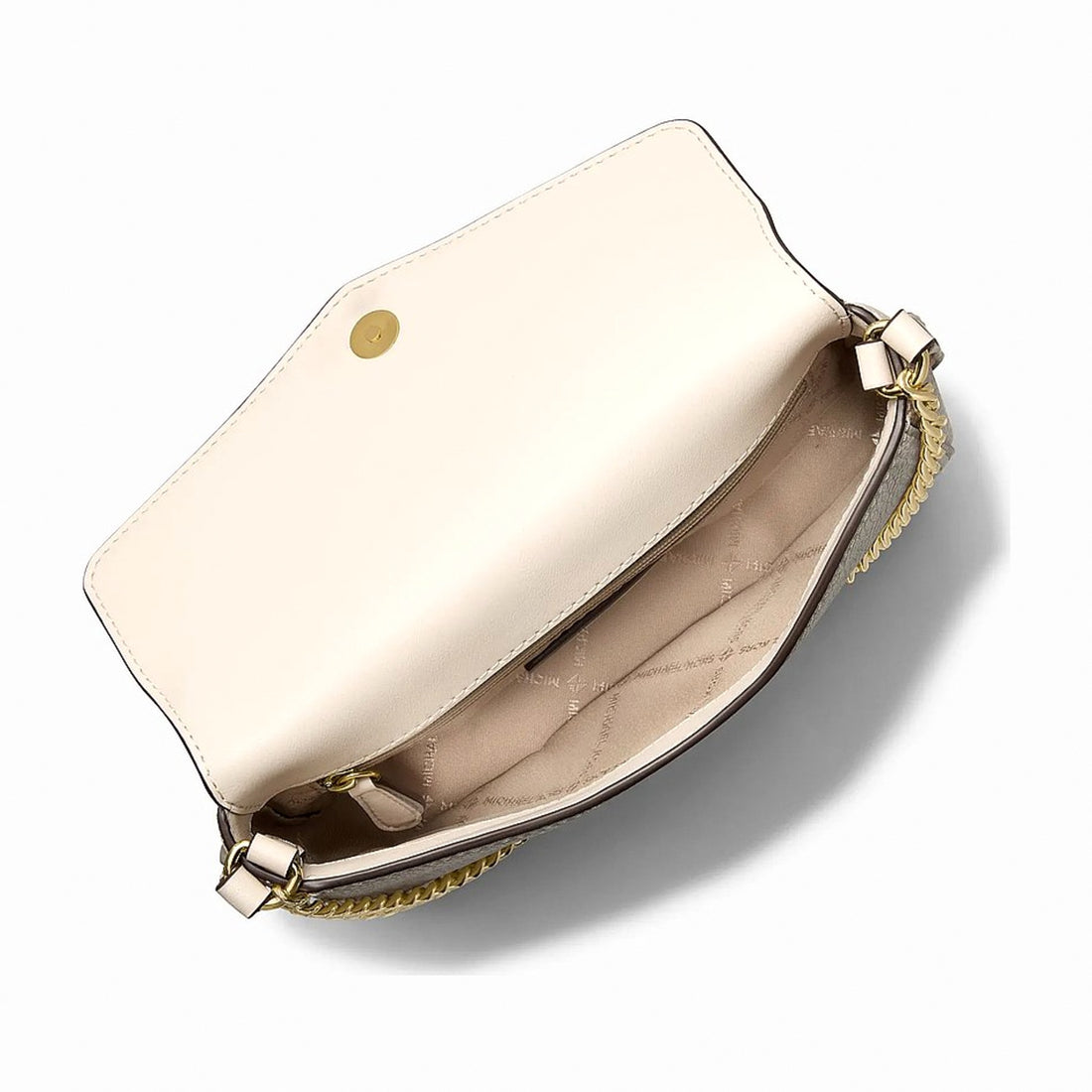 Michael Kors Kacey Extra-Small Pebbled Leather Crossbody Bag - LT CREAM