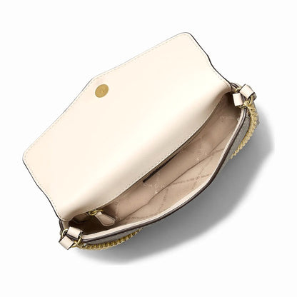 Michael Kors Kacey Extra-Small Pebbled Leather Crossbody Bag - LT CREAM