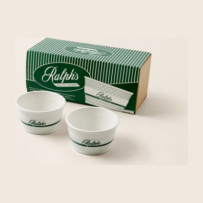 Ralph Lauren Home Ralph’s Coffee Ice Cream Bowl Gift Set - White/Green