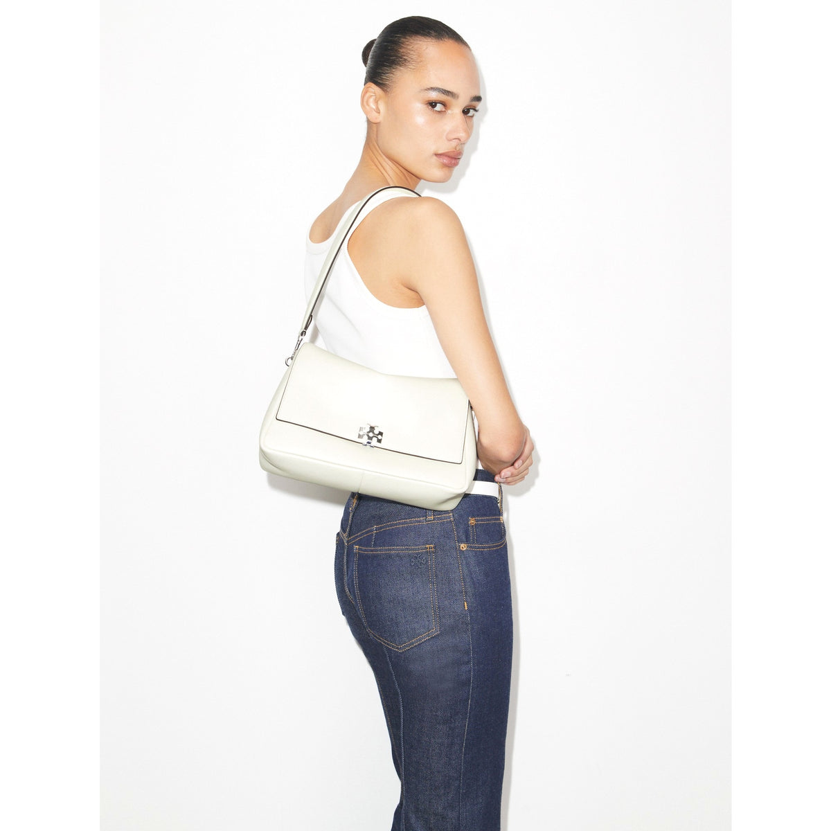 Tory Burch Charlie Shoulder Bag - Bianco