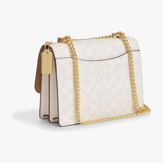 Coach Klare Crossbody Bag In Signature Canvas - Gold/White/Chalk