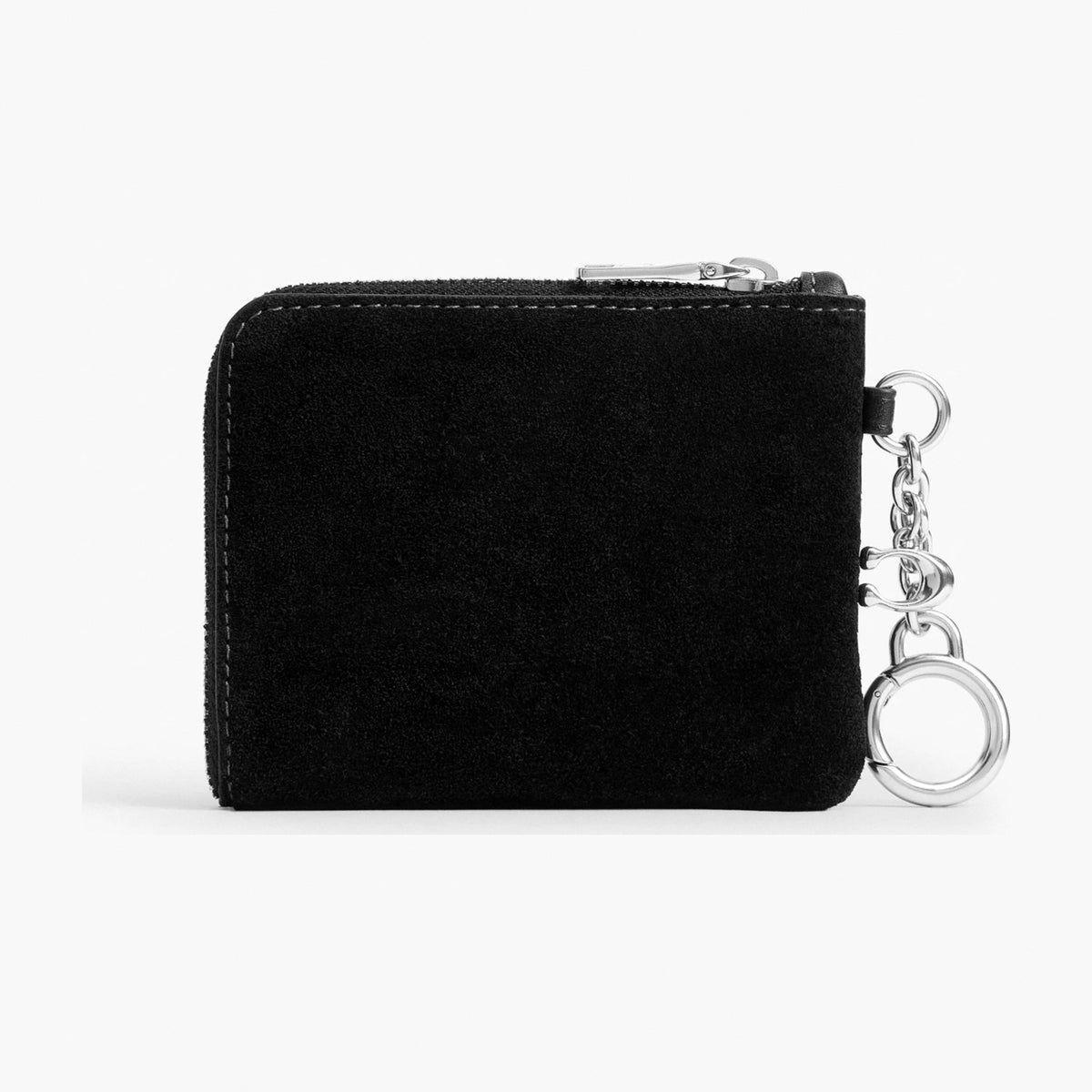 Coach Small Corner Zip Wallet - Silver/Black