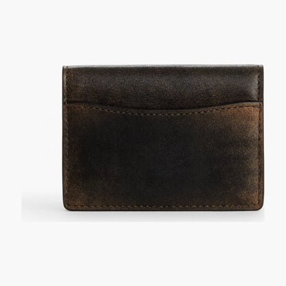 Coach Card Case With Charms In Loved Leather - Silver/Black Brown