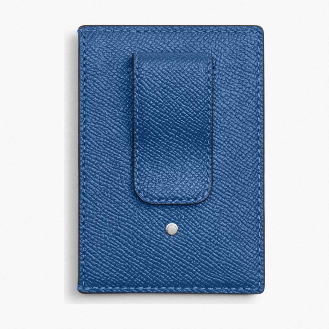 Coach Card Case With Money Clip - Silver/True Blue