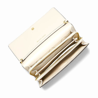 Michael Kors Jet Set Large Leather Crossbody Bag - LT CREAM