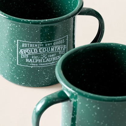 Ralph Lauren Home Polo Country Outdoor Mug Gift Set - Green/white