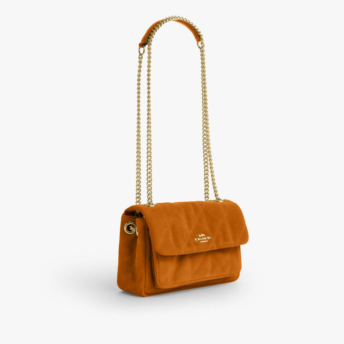 Coach Elodie Crossbody Bag 18 With Quilting - Gold/Marigold