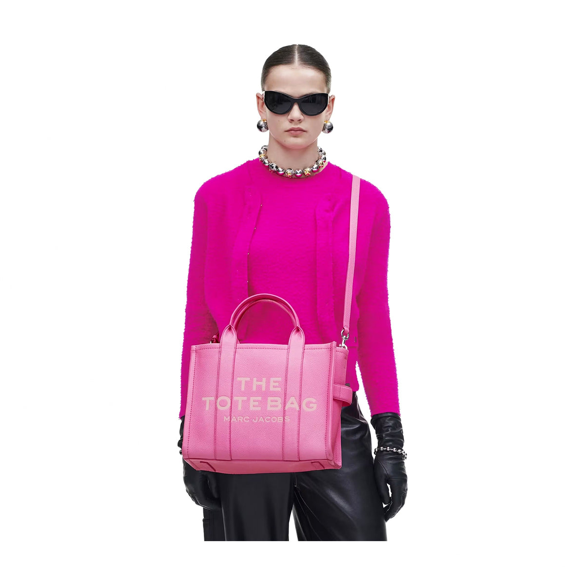 Marc Jacobs The Leather Medium Tote Bag - PETAL PINK