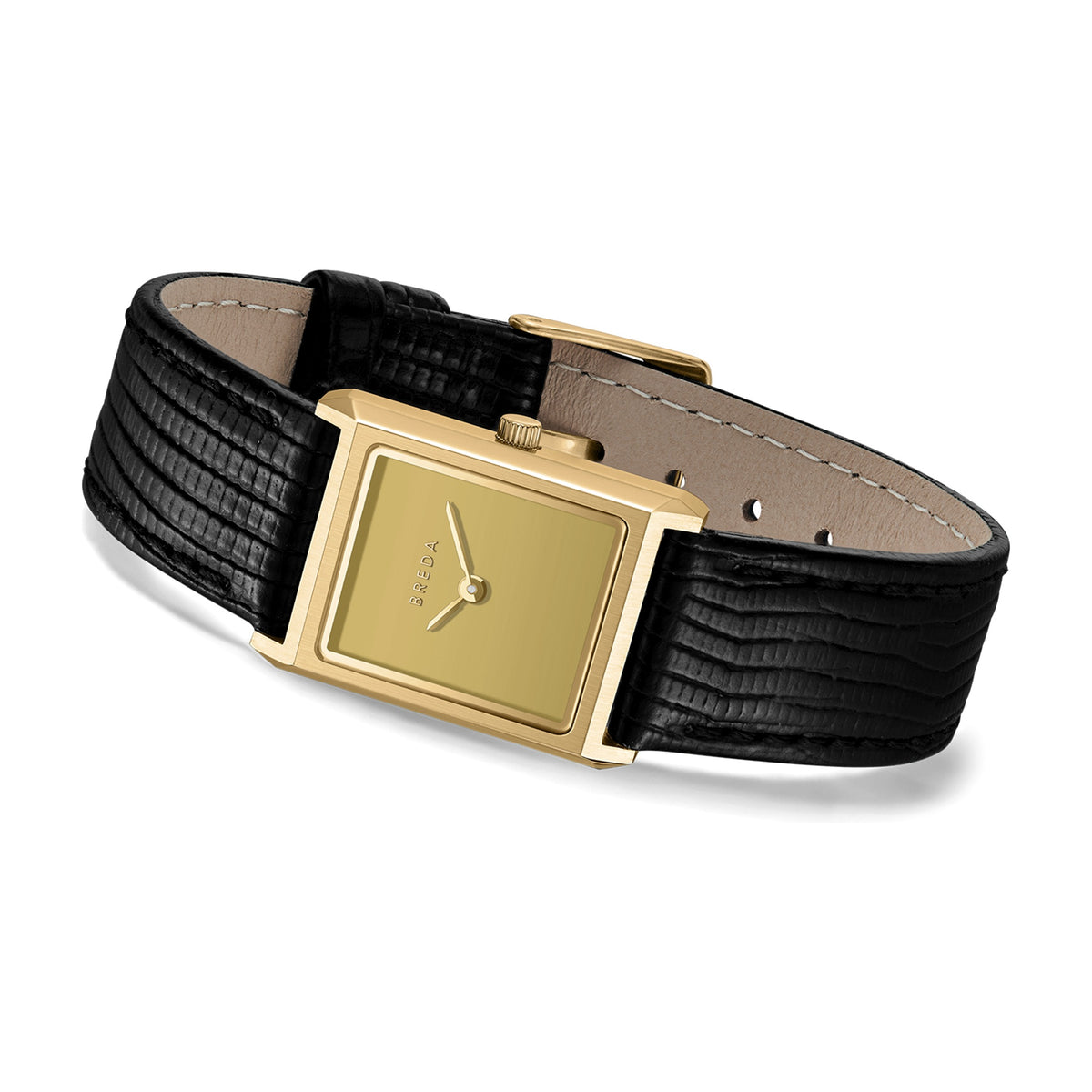BREDA Virgil (Lizard Embossed) - Gold/Black