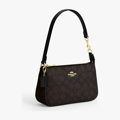 Coach Nolita 19 In Signature Canvas - Gold/Walnut/Black