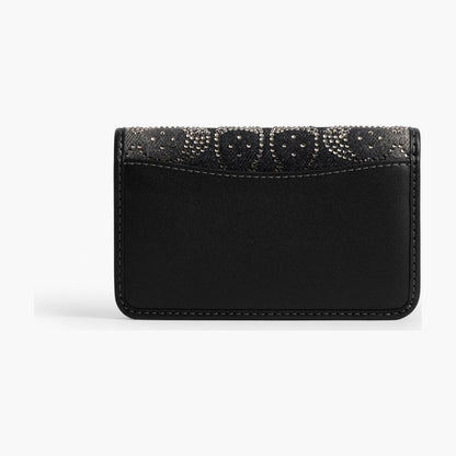 Coach Essential Slim Card Case With Crystal Signature - Silver/Black