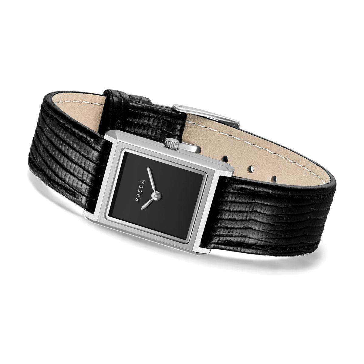 BREDA Virgil (Lizard Embossed) - Silver/Black/Midnight