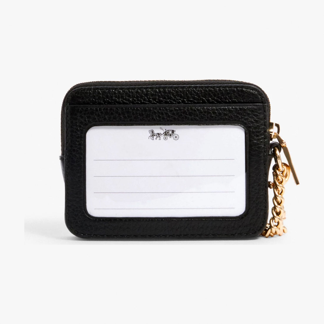 Coach Zip Card Case - Gold/Black