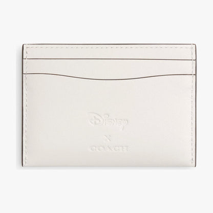 Coach Disney X Coach Essential Card Case With Pluto - Brass/Chalk Multi