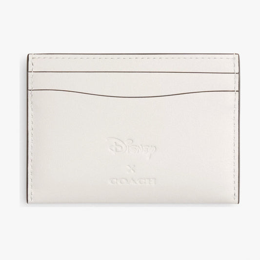 Coach Disney X Coach Essential Card Case With Pluto - Brass/Chalk Multi